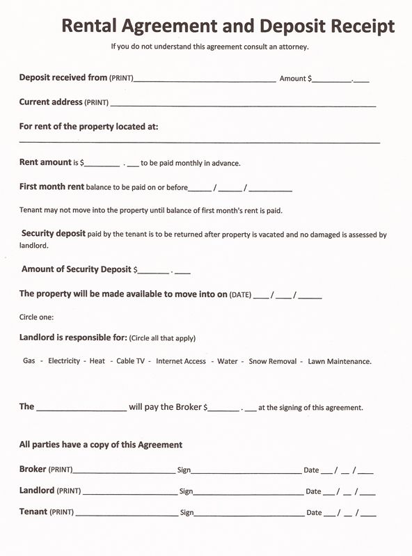 house rental agreement template pdf